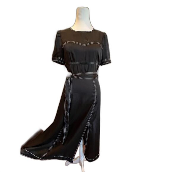 Great Jones Black Contrast Stitch Dress - Picture 3 of 7